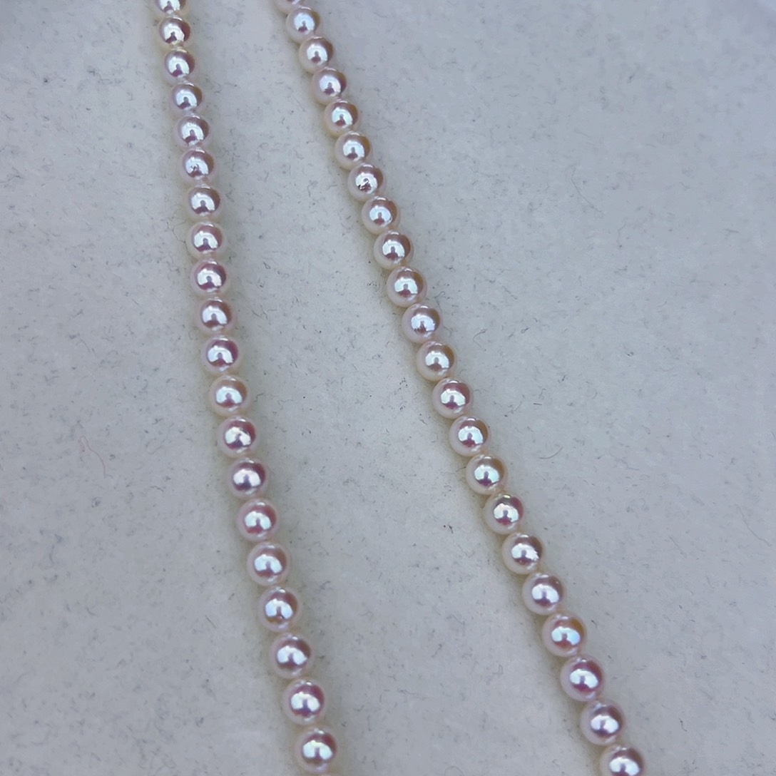 海水珍珠海水akoya设计款满珠链5-6mm银S925镶嵌