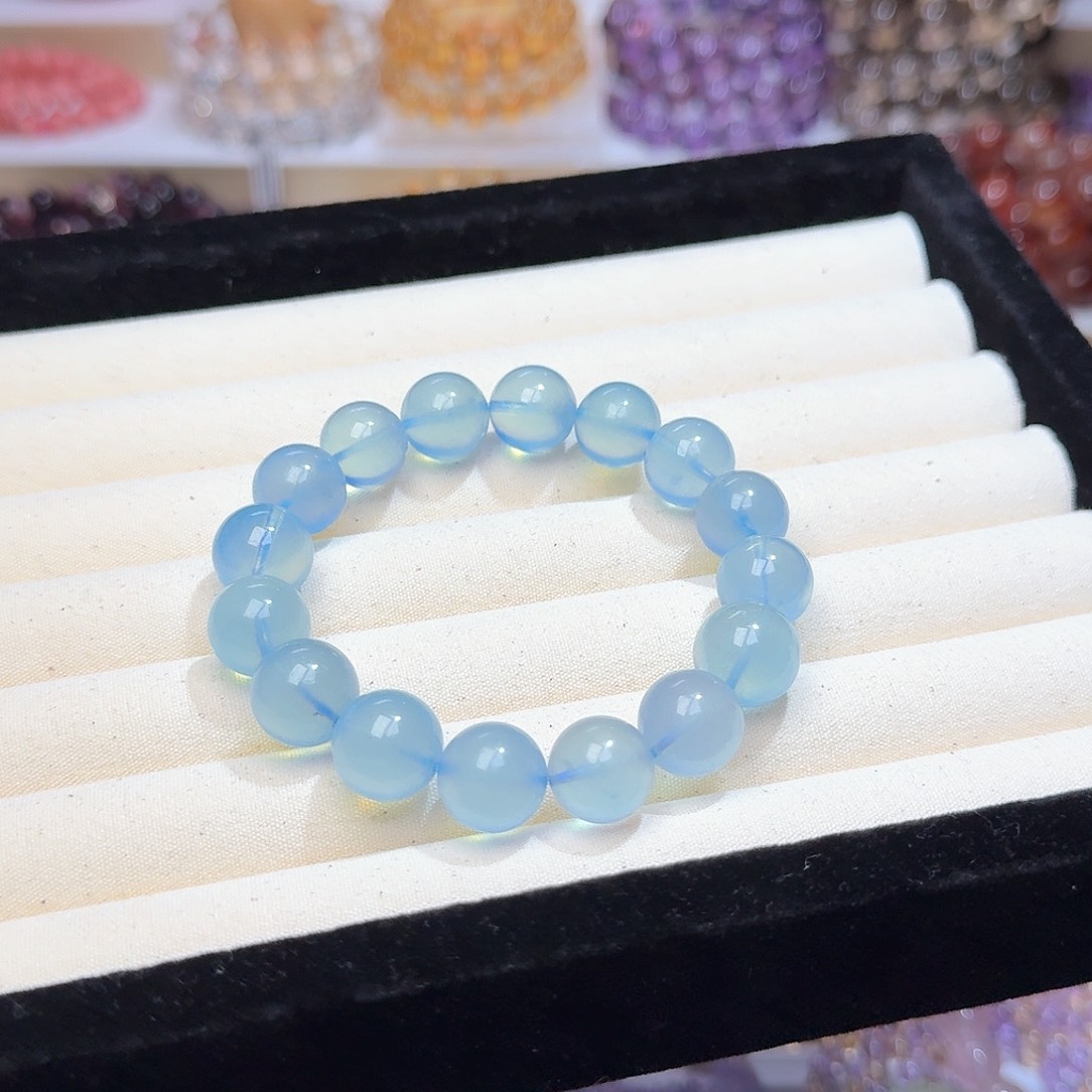 水晶手串未镶嵌吐***饭天然水晶13mm