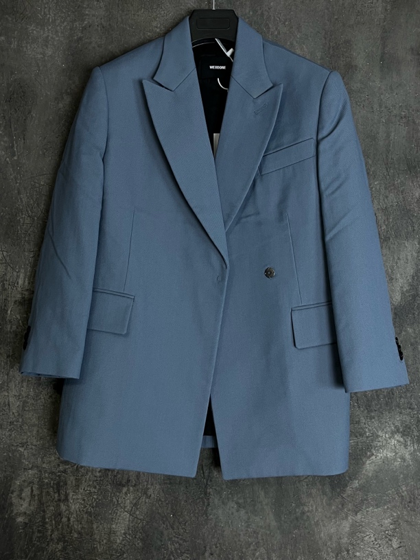 未使用 WE11 DONE XS码*1/雾霾蓝浮雕西装/04597/JP