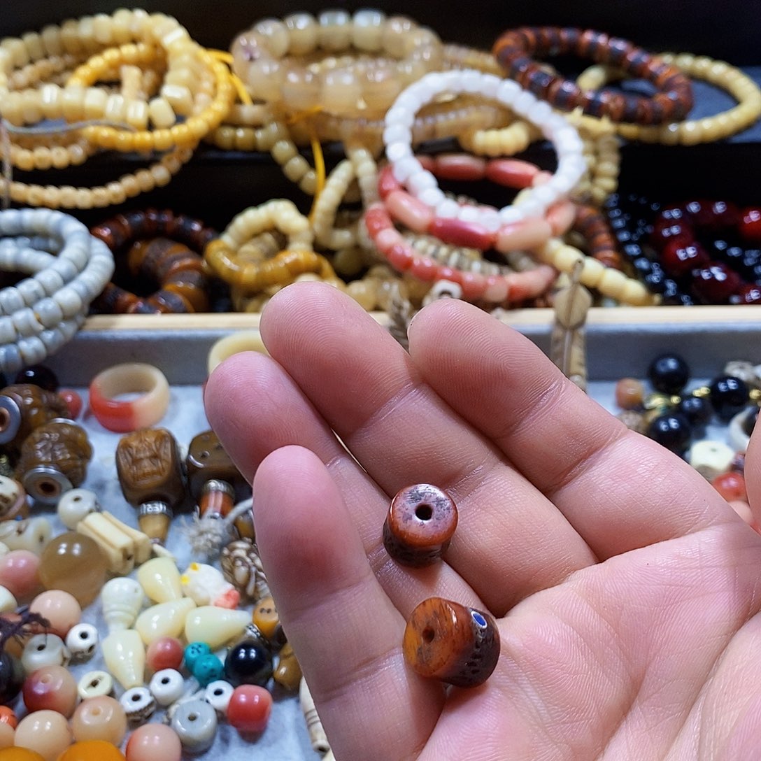 牛骨摆件枫*゜一对腰珠配饰