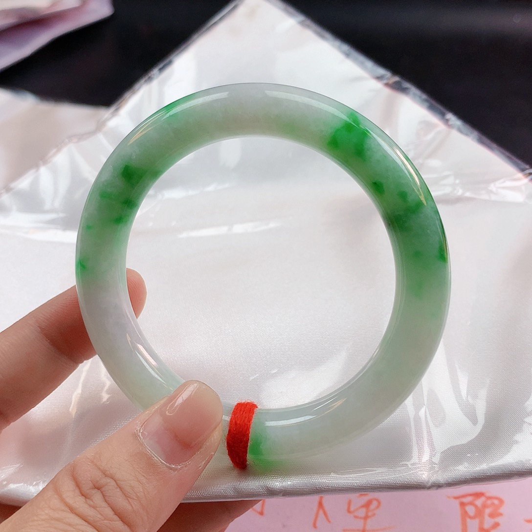 翡翠手镯未镶嵌53圈圆329051