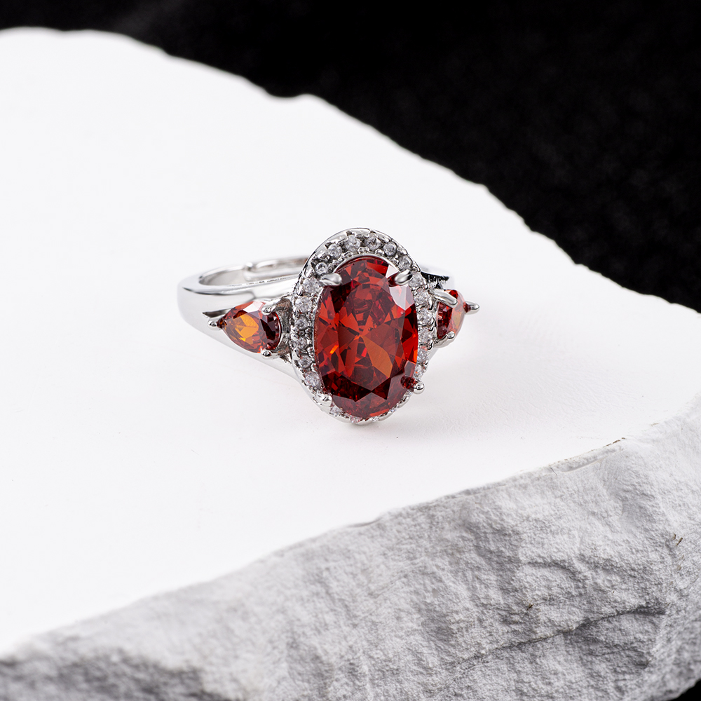 红宝石 s925银 心焰焚寂 烬色倾城 戒指 SR0135