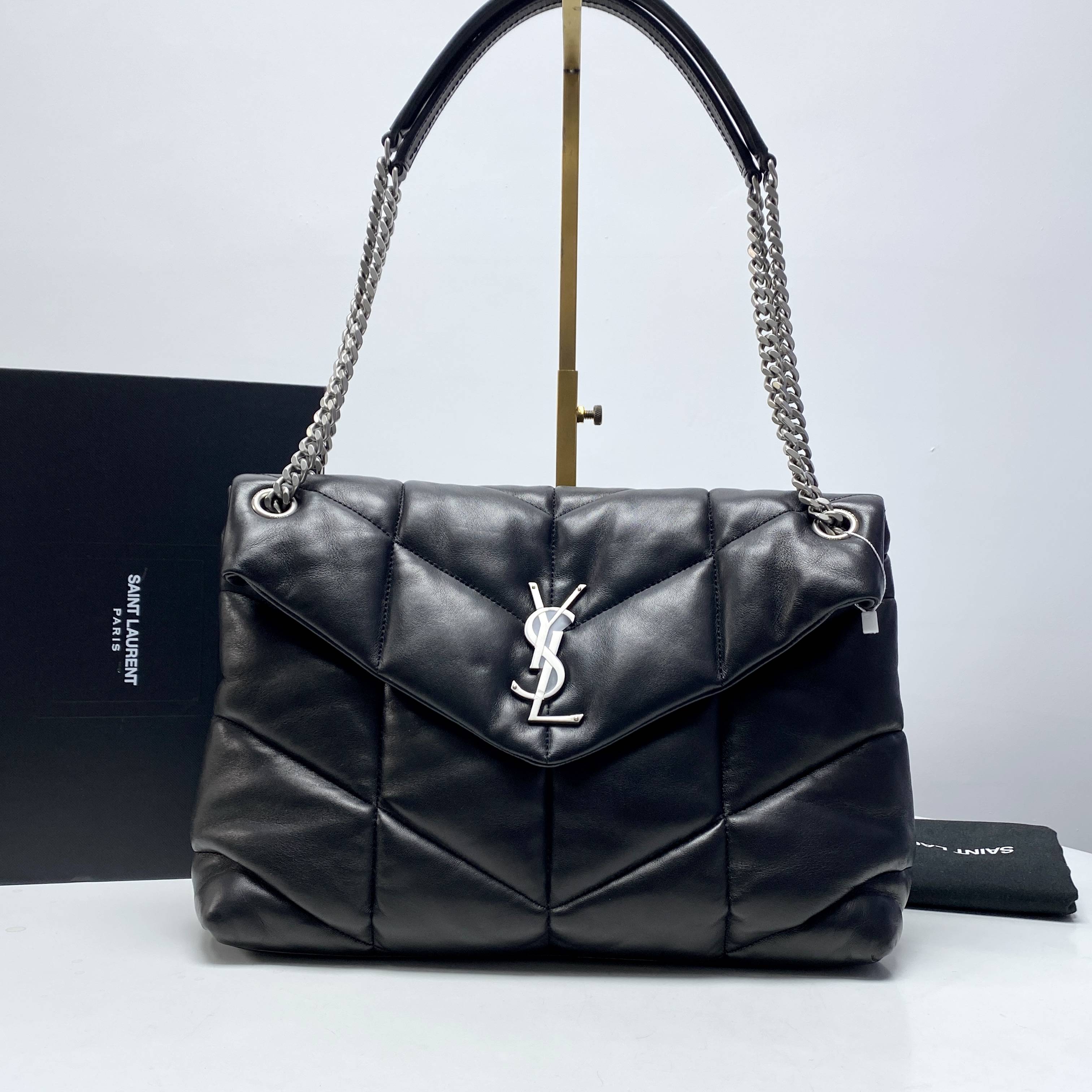 99新 YSL/圣罗兰 玺越奢品 YSL黑银云朵 JK1657