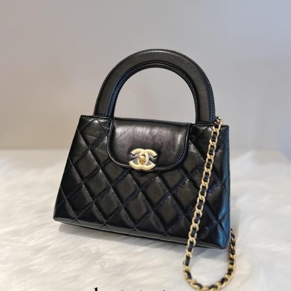 大吉中古/Chanel香奈儿黑金Kellymini斜挎包