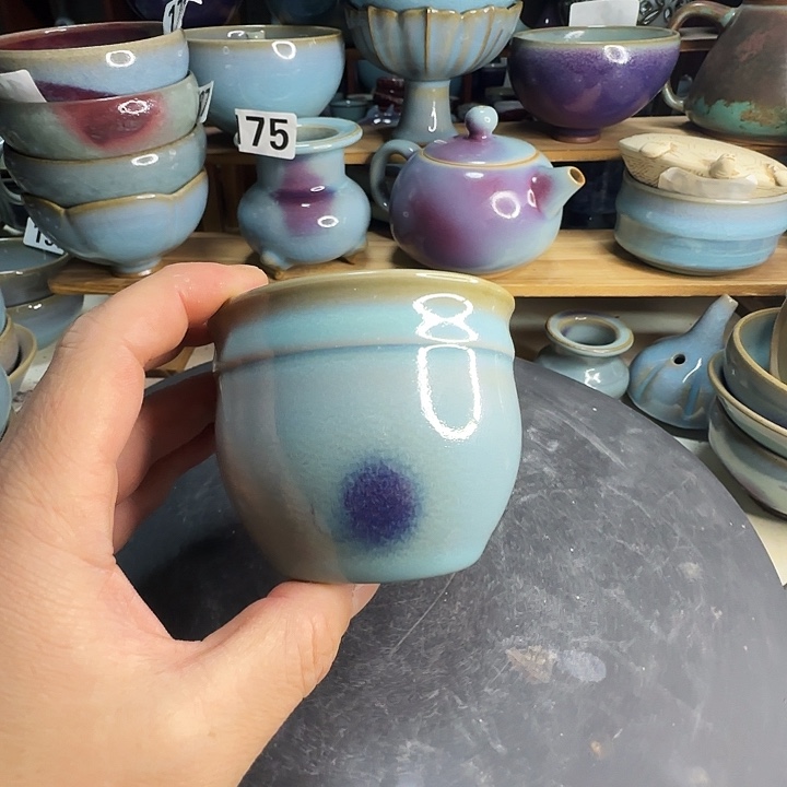 瓷片宋钧仿古茶盏（特价）