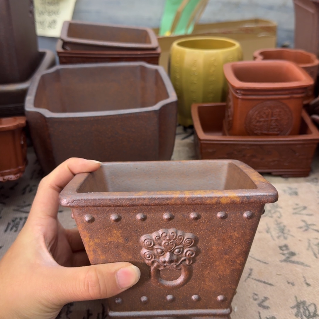 紫砂花盆宜兴紫砂正品13x10