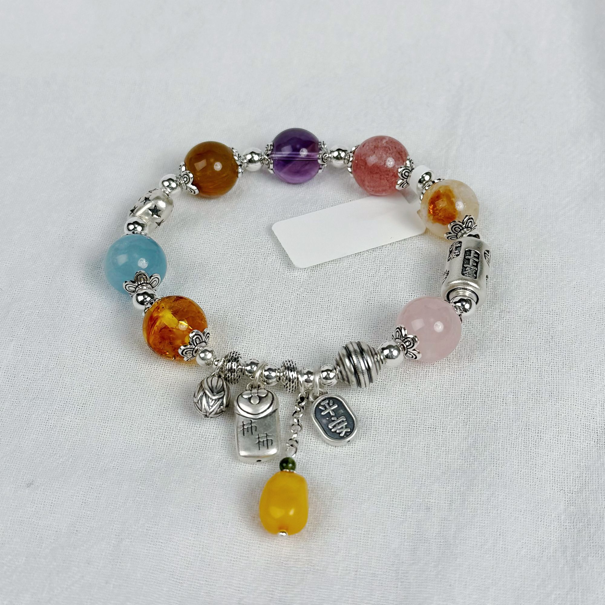 足银手链 999足银大满贯多宝手串（约12mm） S03152