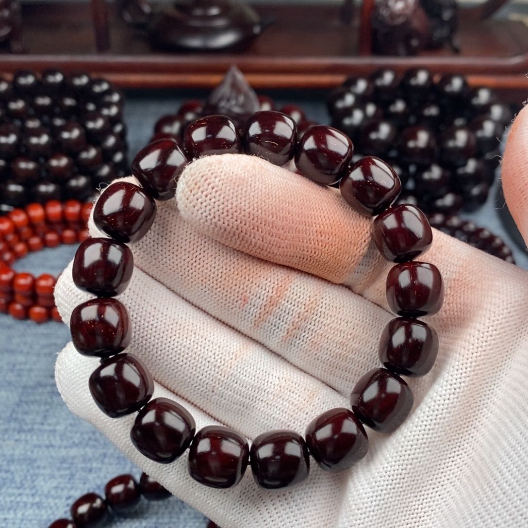 小叶紫檀手串/手链山***@1.2*1.2