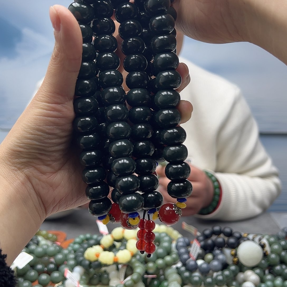 和田玉手串未镶嵌16