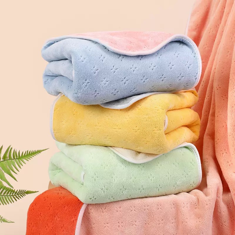 珊瑚绒加厚双面毛巾洗脸亲肤柔软不掉毛男女儿童可用加大成人洗澡