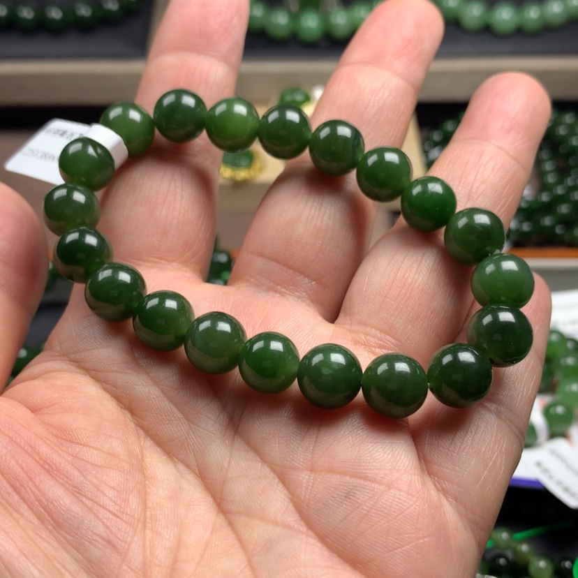 【闪购商品】和田玉（碧玉）手串未镶嵌b****e10m m