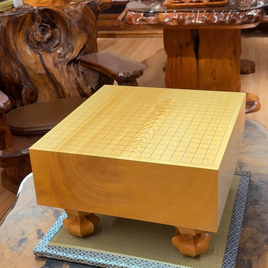 木质日本榧4.9寸棋墩香气袭人