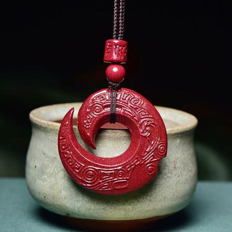 含辰砂工艺品高含紫金沙【紫气东来】时来运转吊坠