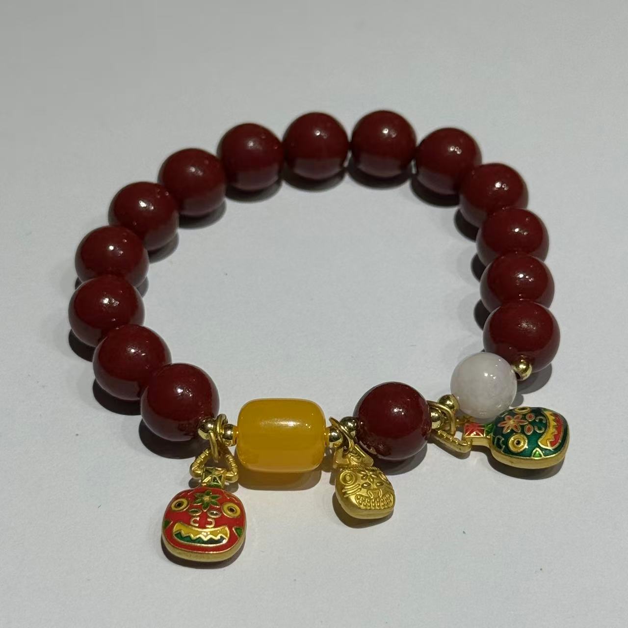 天然辰砂精品手串（无礼盒）SC131