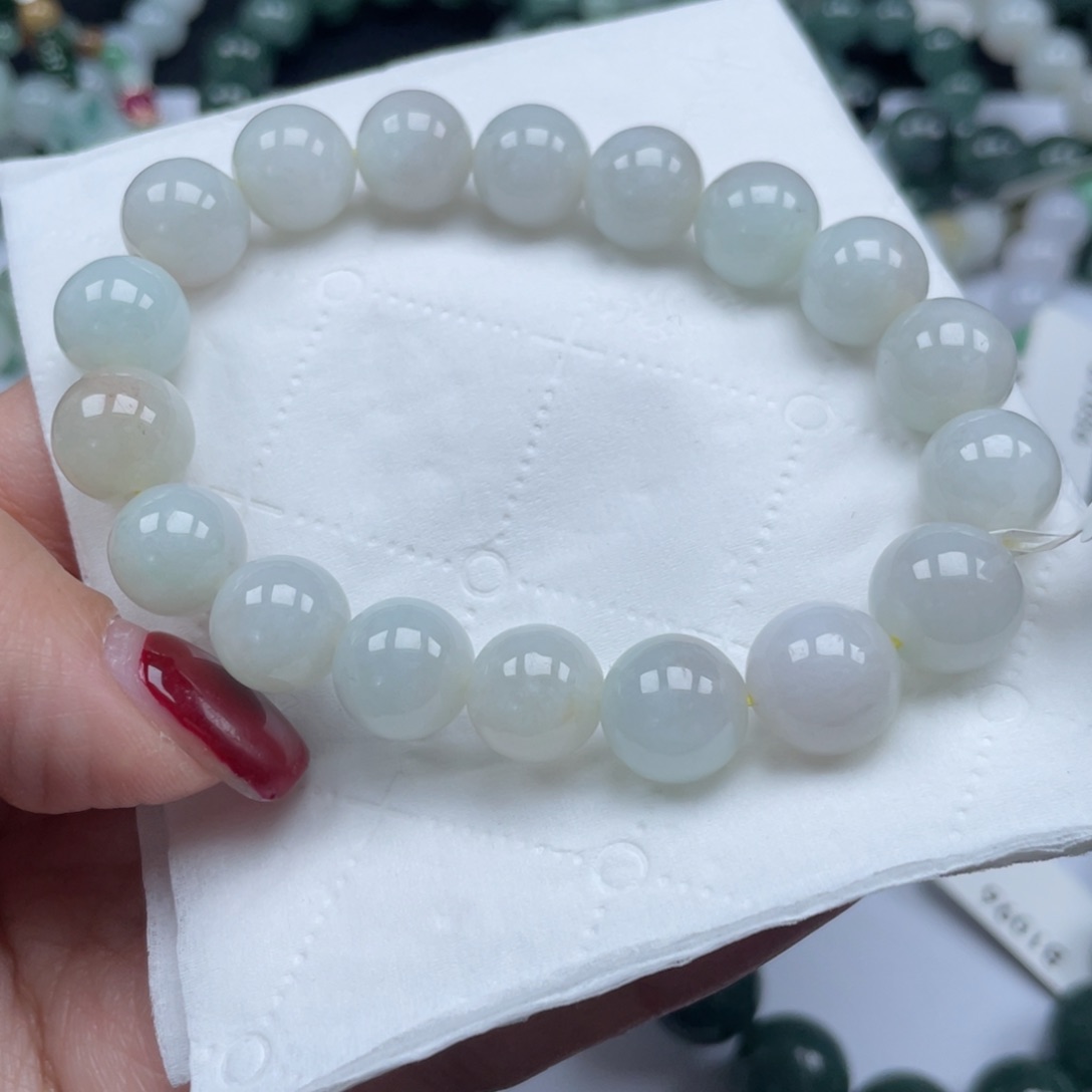 翡翠手链未镶嵌天然a货缅甸翡翠包邮10.6mm