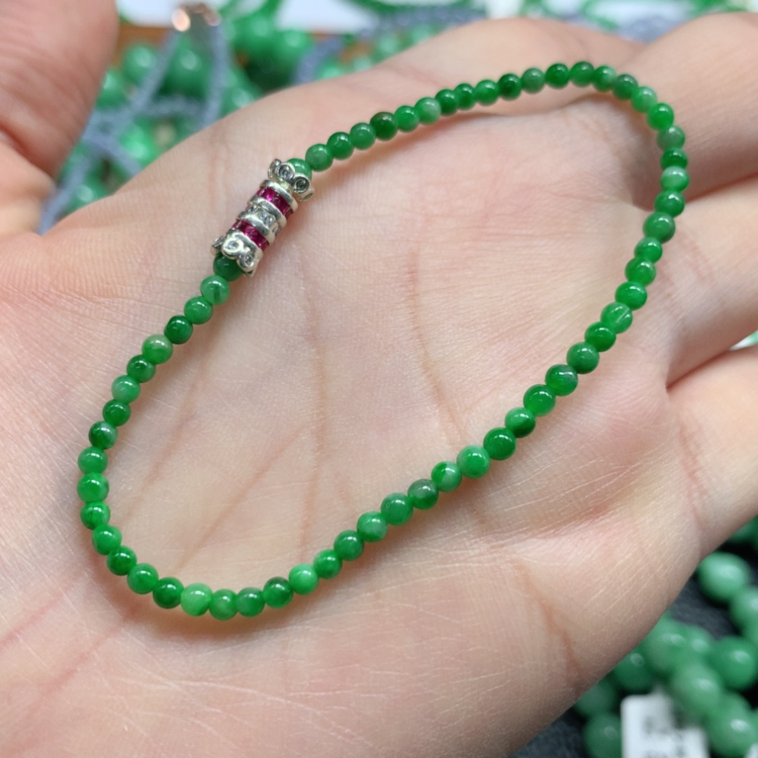 未镶嵌手链翡翠翡翠