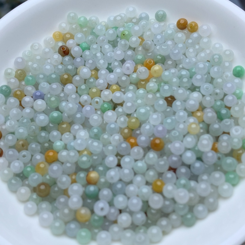 【闪购商品】未镶嵌翡翠手链卡3.8冰三彩100颗