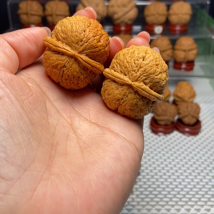 把件文玩核桃9脑纹元宝