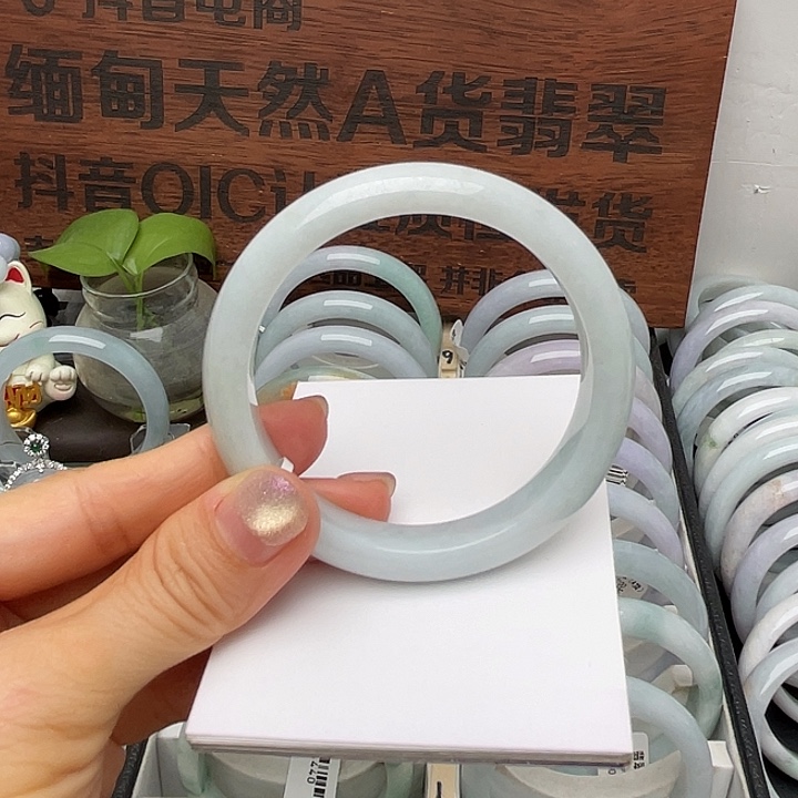 小***新翡翠未镶嵌手镯54正圈