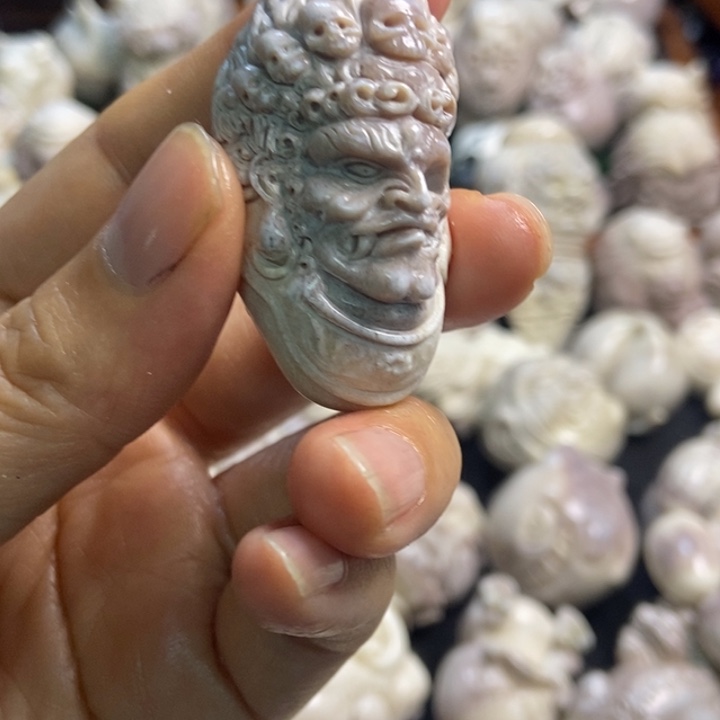 沐***配饰鹿角雕刻一个出