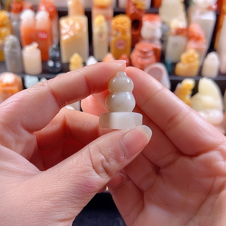 老挝石印石1.5厘米，葫芦