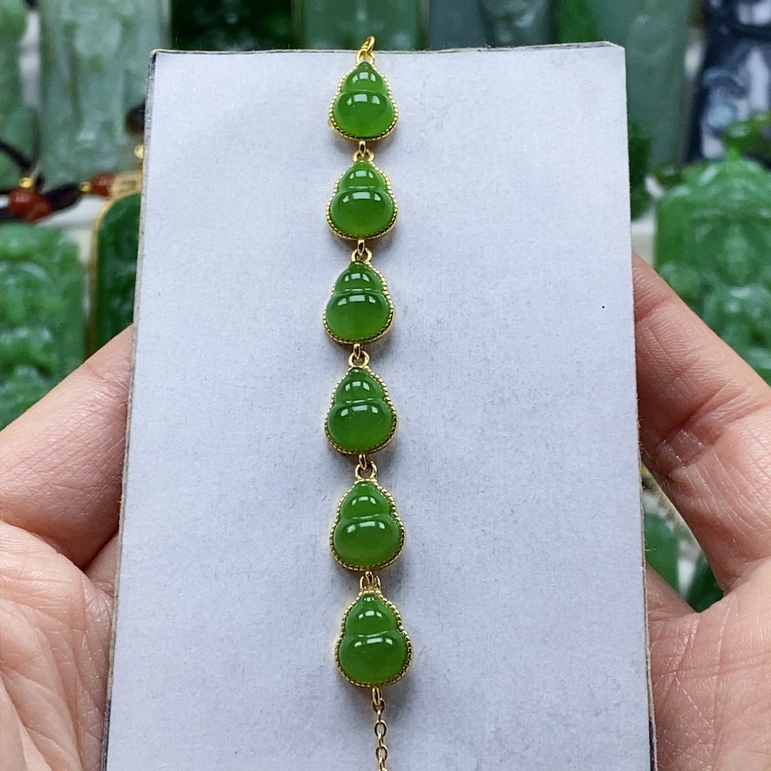 和田玉颈饰银S925镶嵌