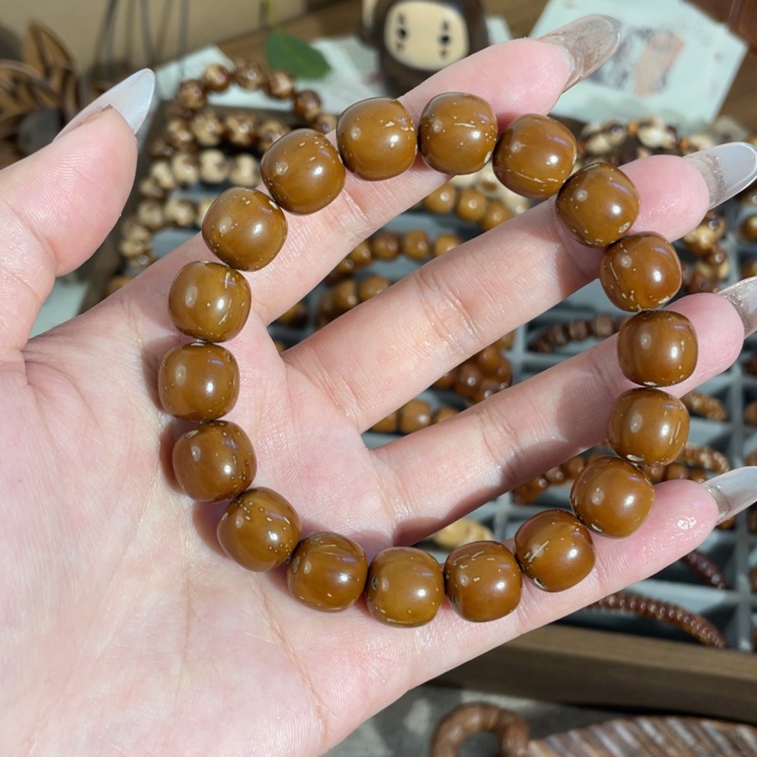紫金鼠手串12丹霞橙半实心老型
