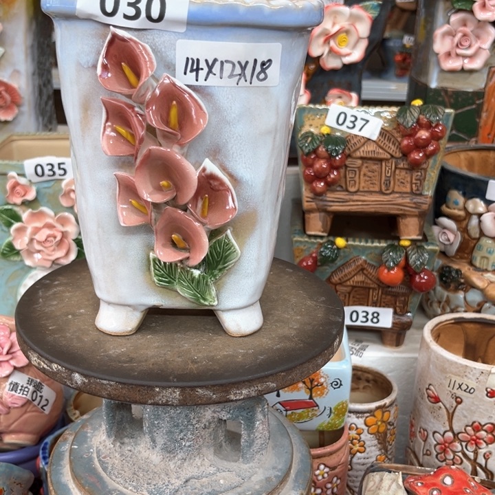 紫砂花盆粗陶材质多肉花盆