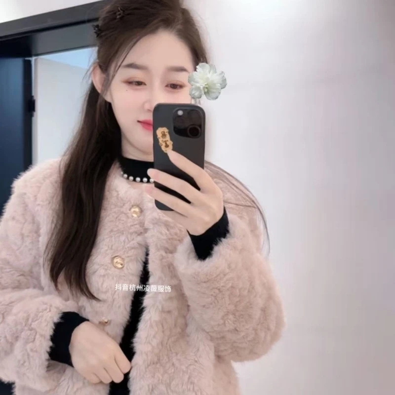 人造皮草 新品百搭洋气减龄毛毛外套5031