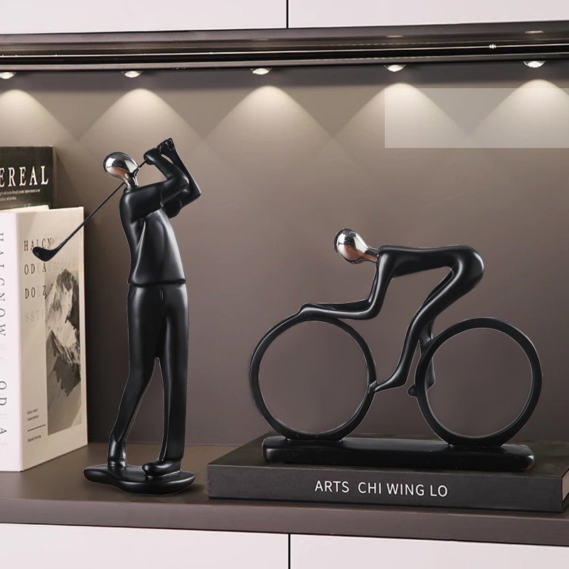 运动人物创意桌面摆件客厅酒柜办公室展示柜装饰品电视柜玄关摆设