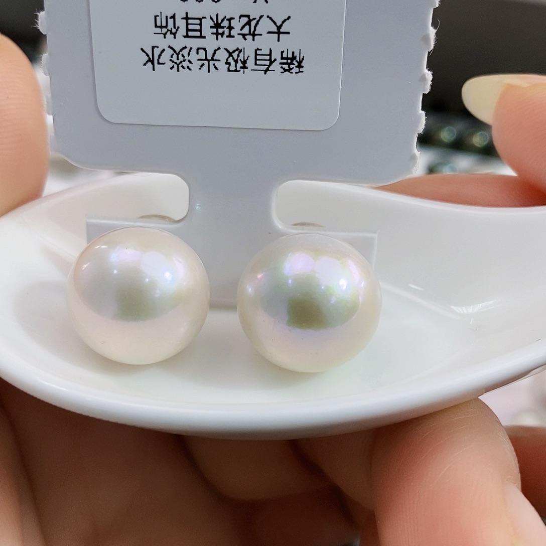 银S925镶嵌稀有超大老珍珠15.5mm爱迪生极光淡水珍珠