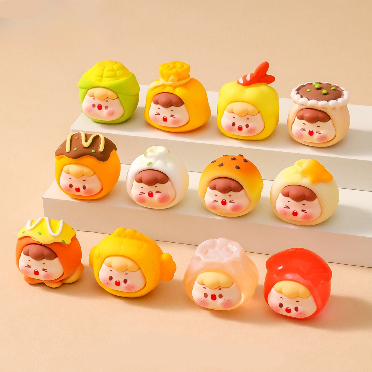 『直播拆对对碰』美食团子树脂diy创意立体小摆件