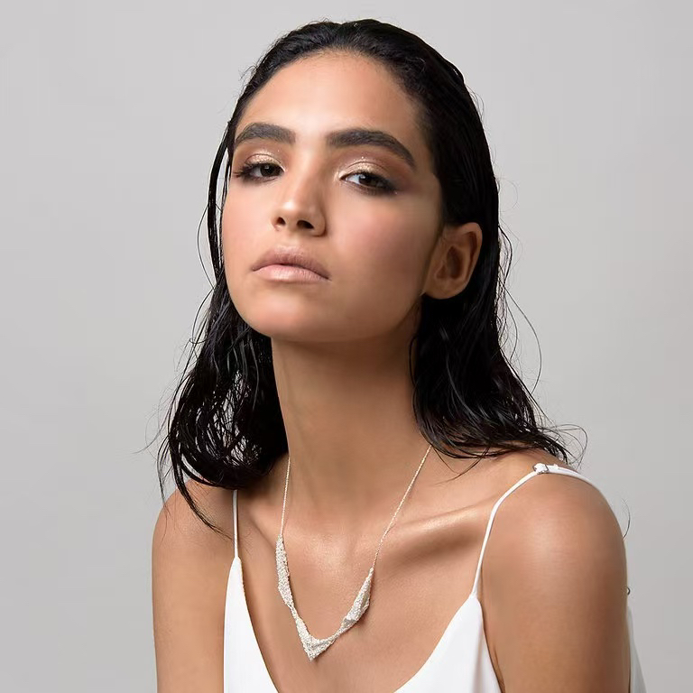 LEMAIRE·新中式重工款编织项L链欧美小众设计款菱形毛衣L链925