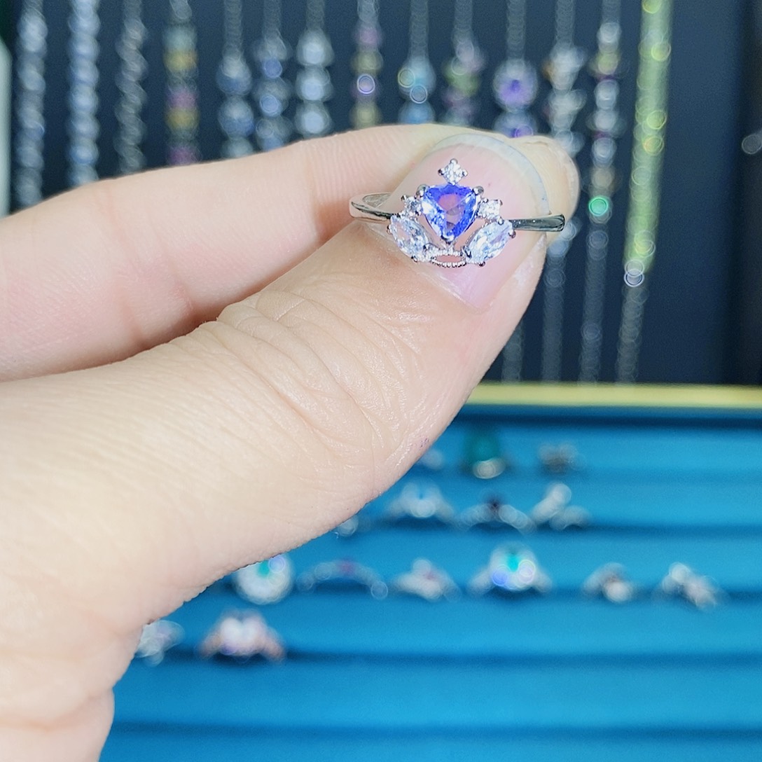 紫晶珠宝半成品银S925镶嵌