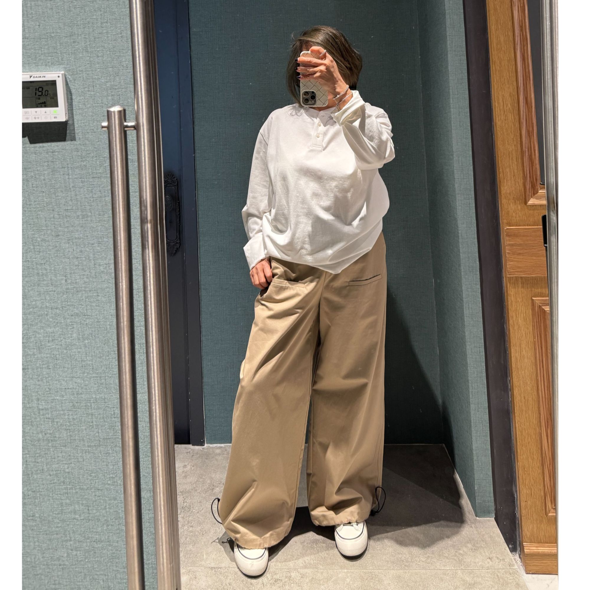 COCOLINDA | 100棉 运动口袋设计阔腿裤裤子P1482