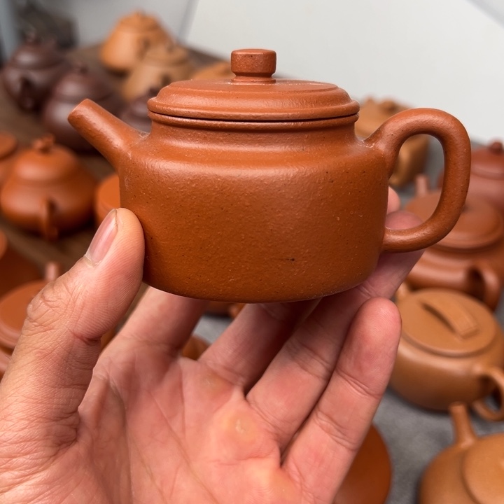 紫砂茶壶梦***剑出水孔裂朱泥德钟