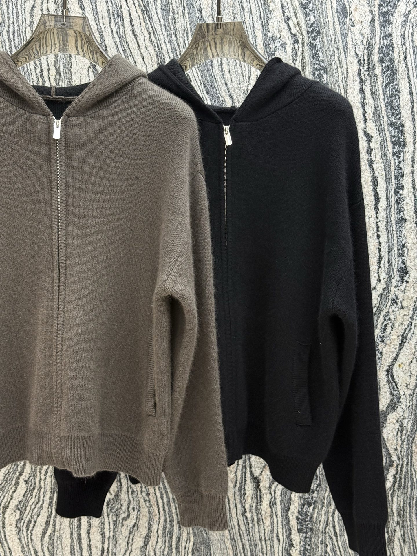 『GV』貂绒拉链开衫秋冬连帽毛衣25884