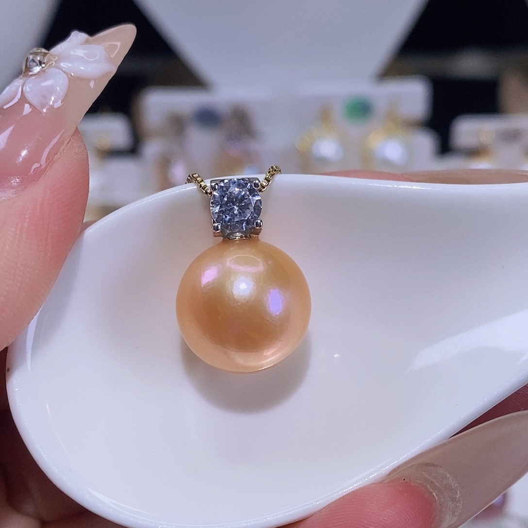 淡水珍珠颈饰银S925镶嵌