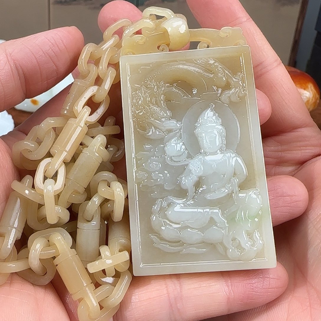 用***3和田玉未镶嵌颈饰