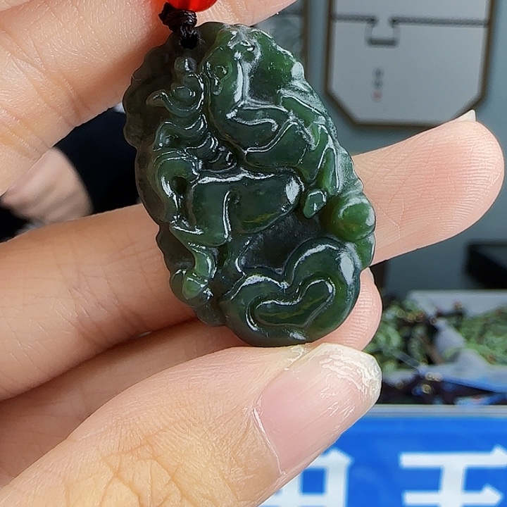 和田玉银S925镶嵌颈饰