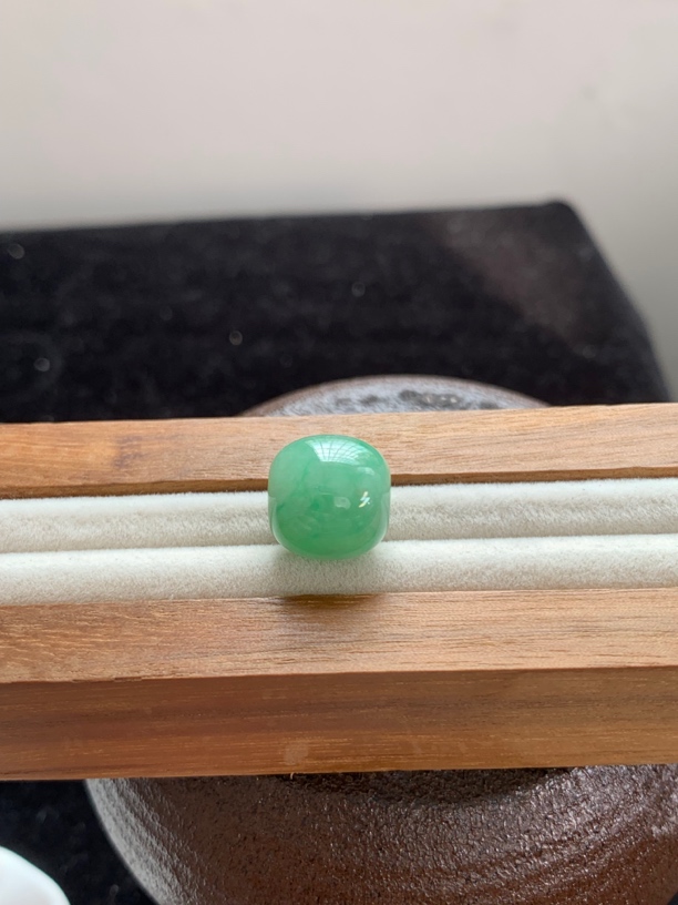 天然缅甸翡翠a货-冰润精美甜绿飘黄翡路路通百搭转运珠 11.8-12.3