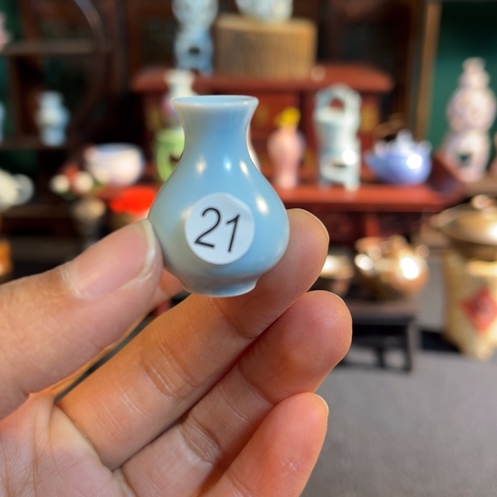 摆件微陶老王迷你花瓶