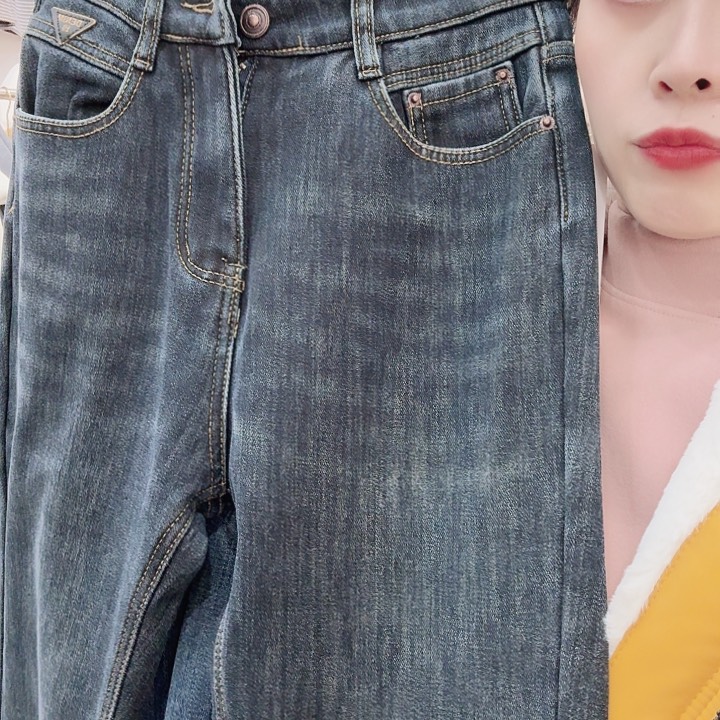 加绒牛仔微喇裤8051-27