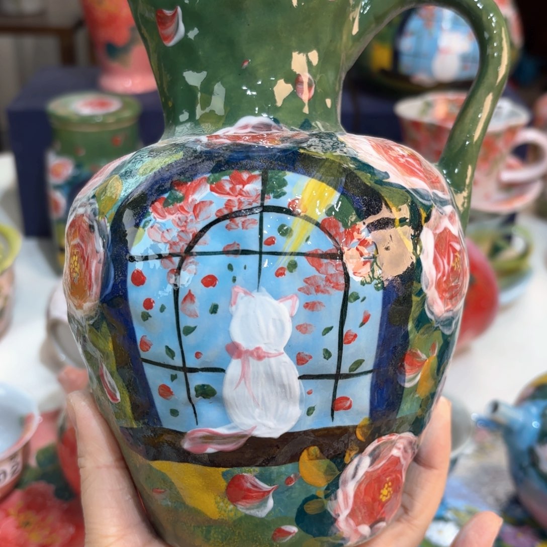 景德镇手绘高温釉下彩陶瓷茶具