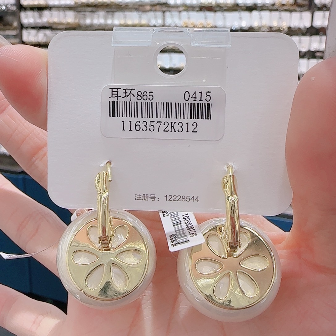 锆石铜合金925银耳环