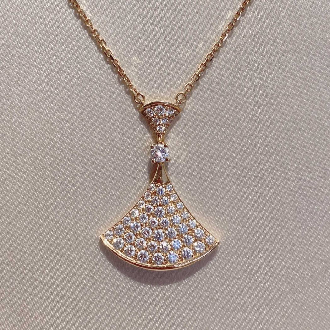 实验室培育钻石【奢俪人珠宝】18k金满钻连衣裙项链