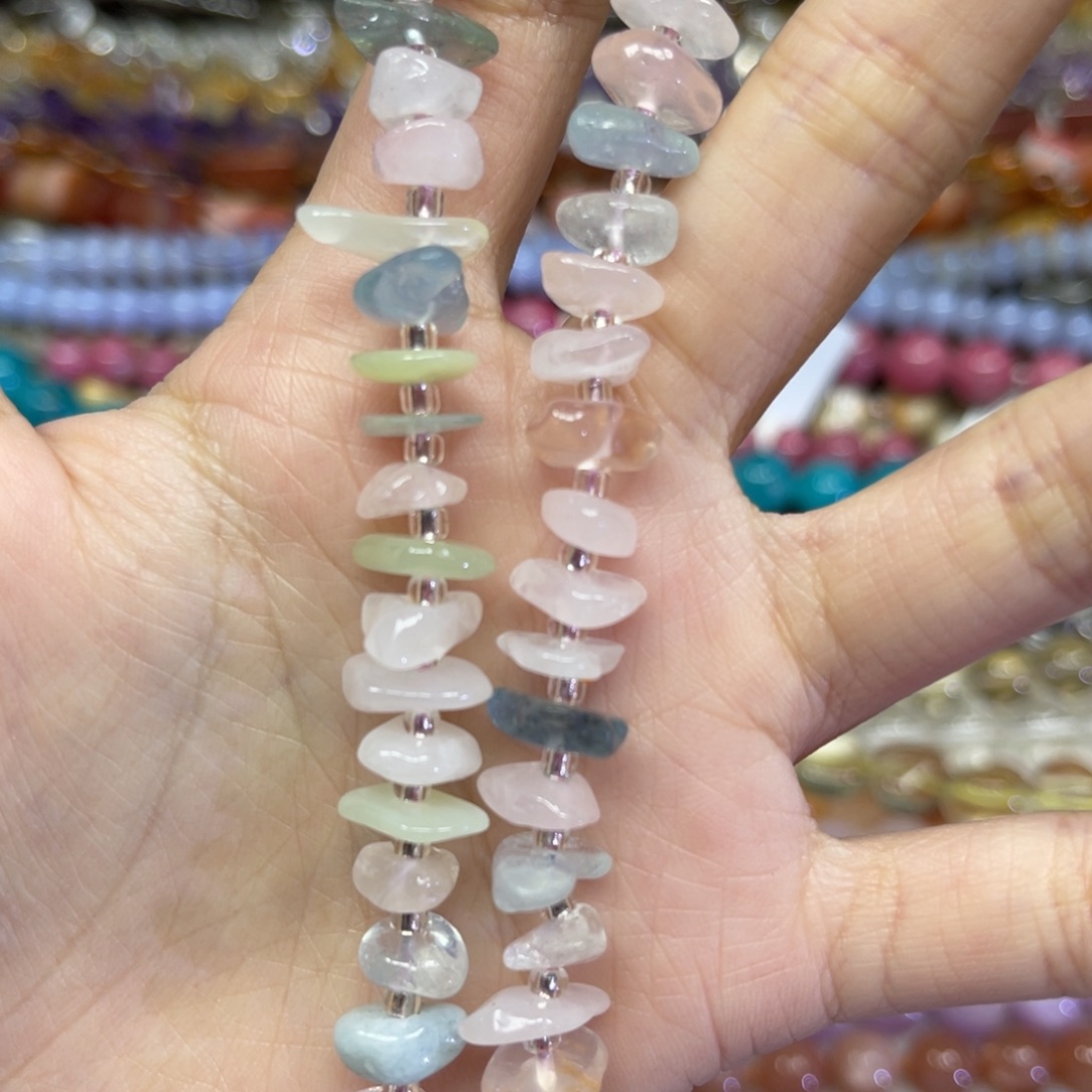 玛瑙/玉髓散珠天然摩根卡10长条38厘米