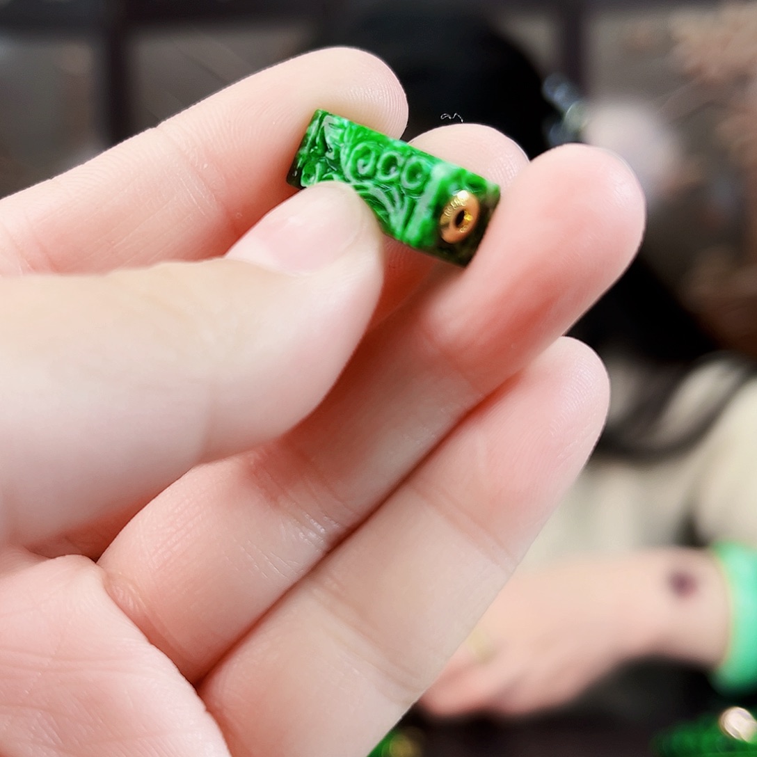 翡翠颈饰18K金镶嵌吊坠小号