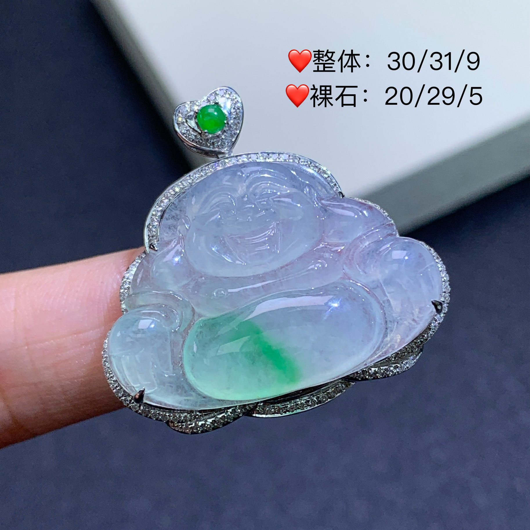 新品推荐·18K金冰种飘金丝绿佛公翡翠玉石缅A吊坠气质时尚轻奢