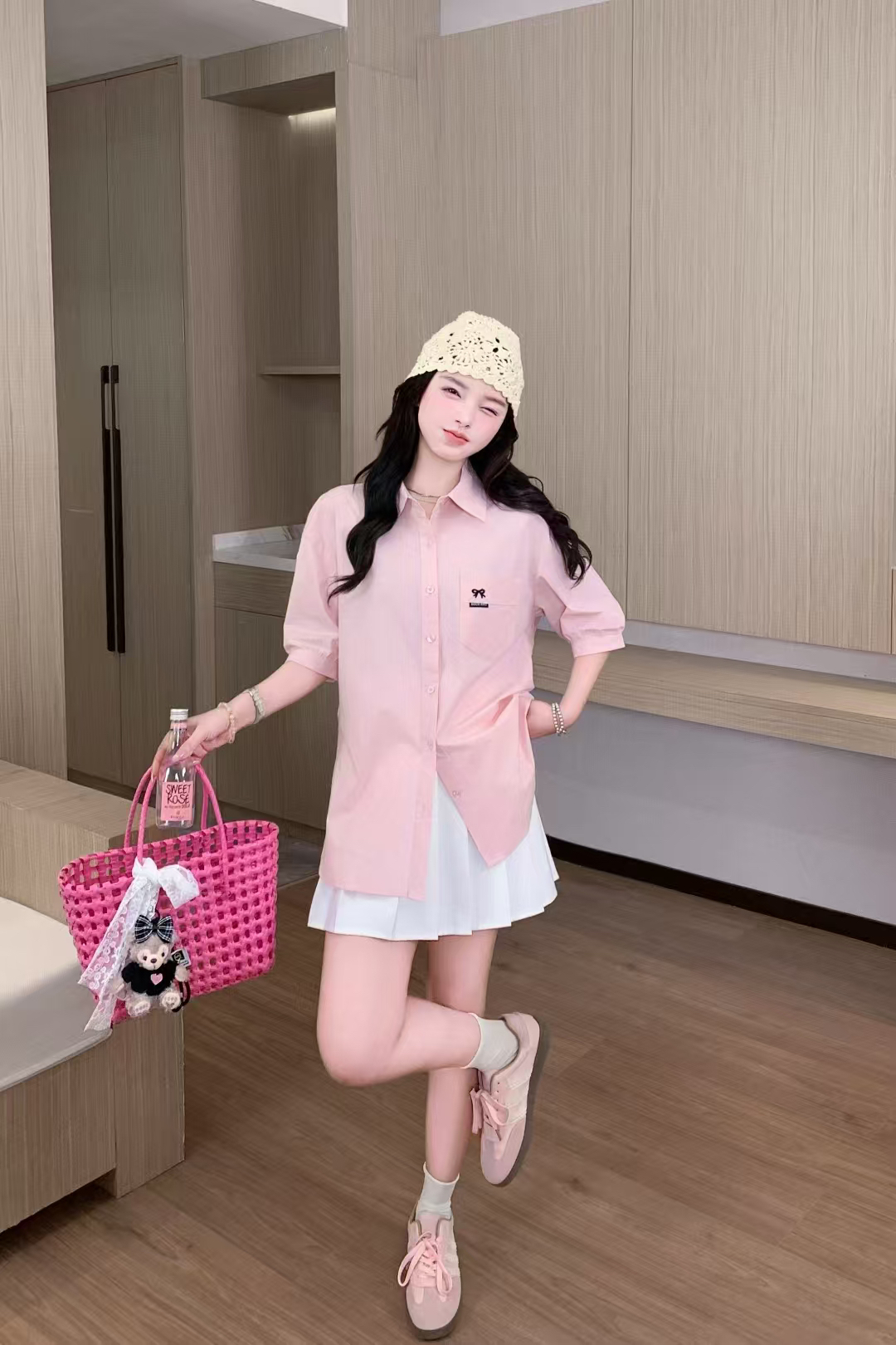 8631#【衣长65】新款夏季衬衫时尚气质显瘦收腰设计衬衣上衣